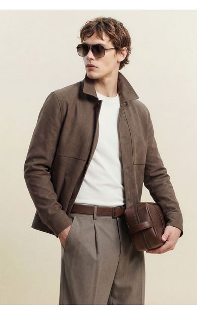 DeFacto Regular Fıt Polo Yaka Astarlı Blazer Ceket Haki G6393AX26SPKH487