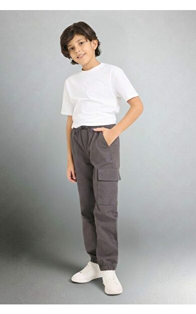 Erkek Çocuk Kargo Jogger Gabardin Pantolon