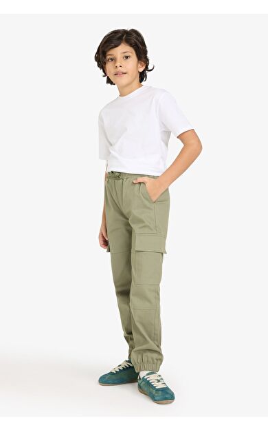 DeFacto Erkek Çocuk Kargo Jogger Gabardin Pantolon