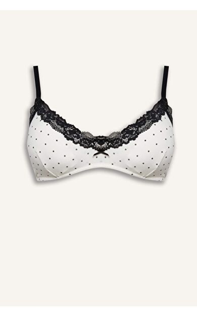 Dantel Detaylı Çıkarılabilir Kap Çıkarılabilir Pedli Balensiz Bralet