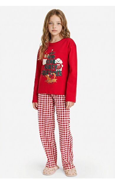 DeFacto Kız Çocuk Regular Fit 2'li Pijama Takımı