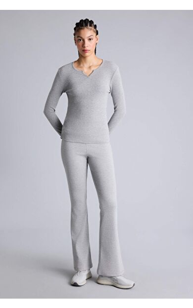 Flare Fıt İspanyol Paça Standart Boy Sporcu Pantolon