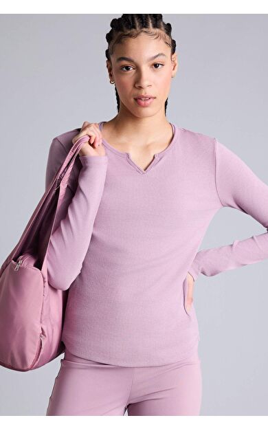 DeFacto Slım Fıt Bisiklet Yaka Sporcu Modal Uzun Kollu Tişört