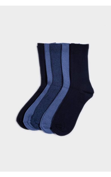 Erkek 5'li Pamuklu Uzun Çorap