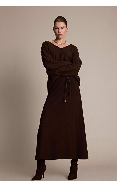 DeFacto Normal Bel Kemerli Midi Etek