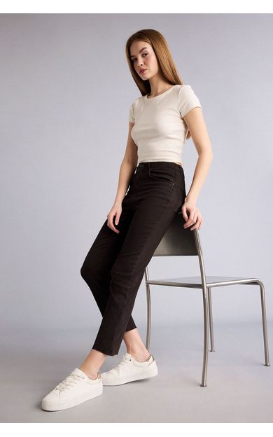 DeFacto Crop Flare Fıt Yüksek Bel Bilek Boy Jean Pantolon G6542AX26SPNM92