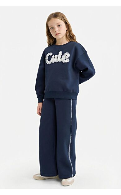 DeFacto Kız Çocuk Kalın Sweatshirt Kumaşı 2'li Takım