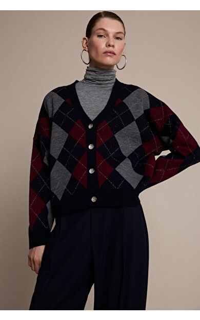 DeFacto Regular Fit V Yaka Triko Hırka