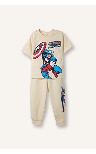 DeFacto Erkek Bebek Marvel Comics 2'li Takım Sweatshirt Eşofman Altı