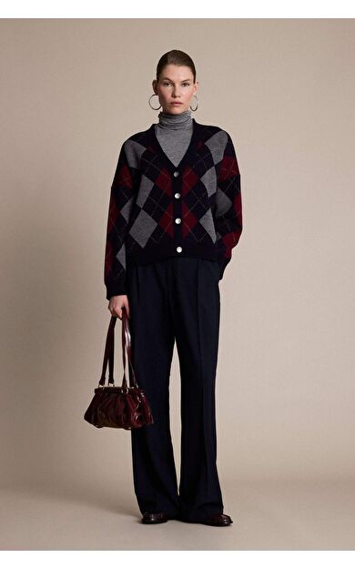 Wide Leg Çift Cepli Yüksek Bel Düz Paça Pantolon