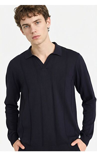 DeFacto Standart Fit Polo Yaka Triko Kazak