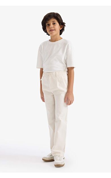 Erkek Çocuk Loose Fit Düz Paça Gabardin Pantolon