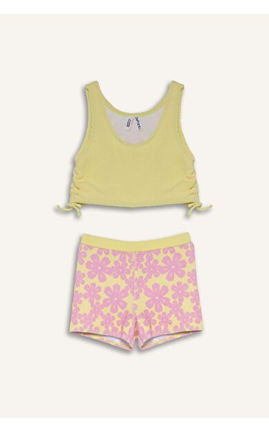 DeFacto Çiçekli Şortlu Bikini Kız Çocuk