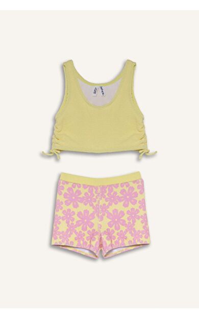 DeFacto Çiçekli Şortlu Bikini Kız Çocuk