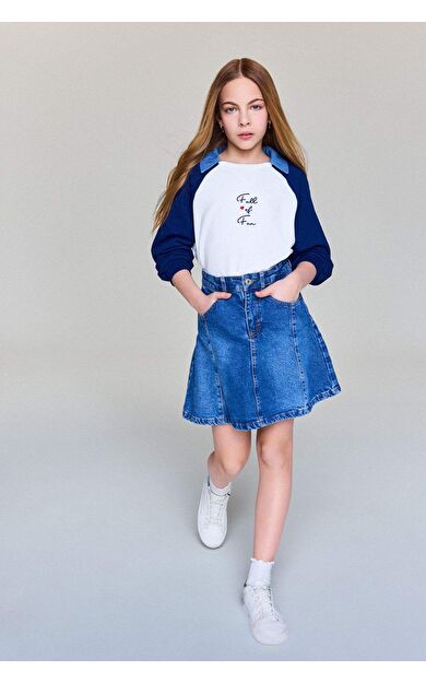 Kız Çocuk Jean Etek