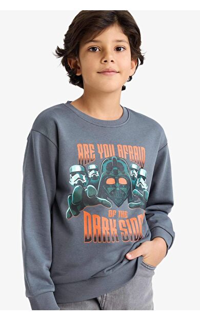 Erkek Çocuk Star Wars Bisiklet Yaka Sweatshirt