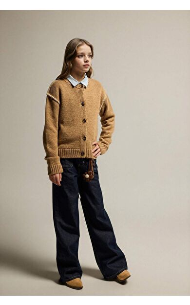 Kız Çocuk Wide Leg Geniş Paça Jean Pantolon