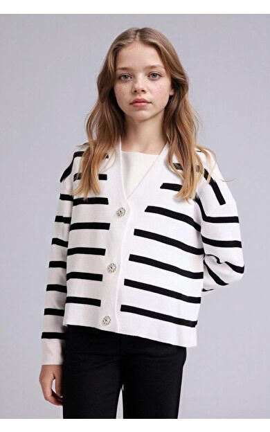 V Yaka Hırka Kız Çocuk