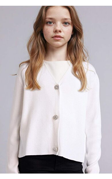 V Yaka Hırka Kız Çocuk