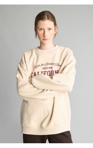 DeFacto Oversıze Baskılı Sweatshirt