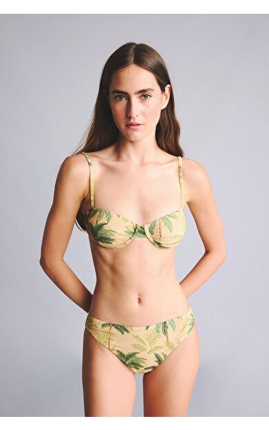DeFacto Regular Fıt Floral Simli Kumaş Bikini Alt