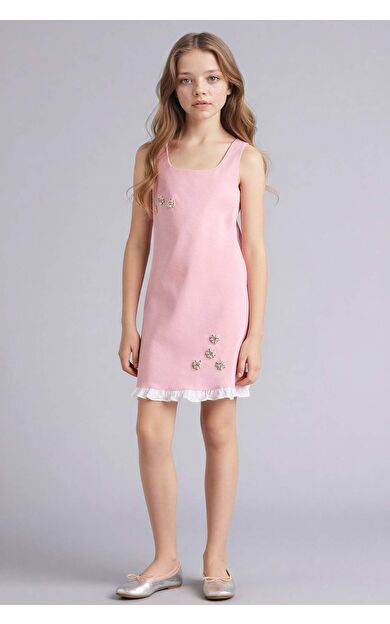 Askılı Elbise Kız Çocuk