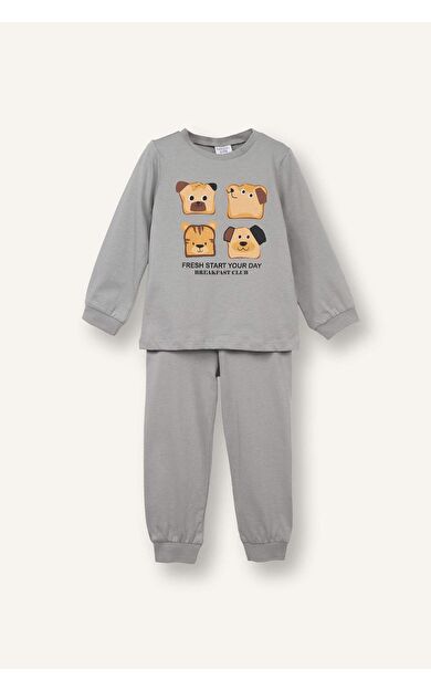 Uzun Kollu 2'li Pijama Takımı Erkek Bebek