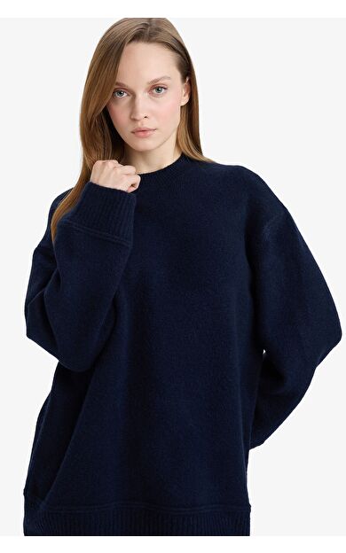 DeFacto Loose Fit Bisiklet Yaka Triko Kazak Tunik