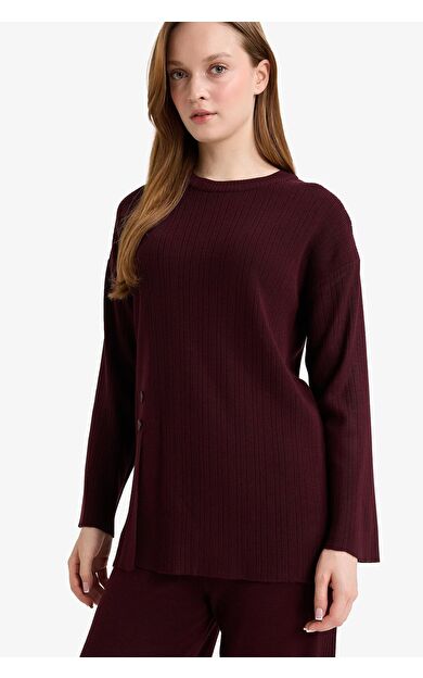 DeFacto Loose Fit Bisiklet Yaka Triko Kazak Tunik