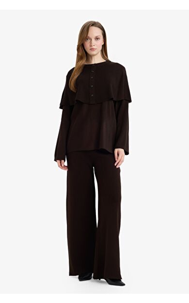DeFacto Wide Leg Triko Pantolon