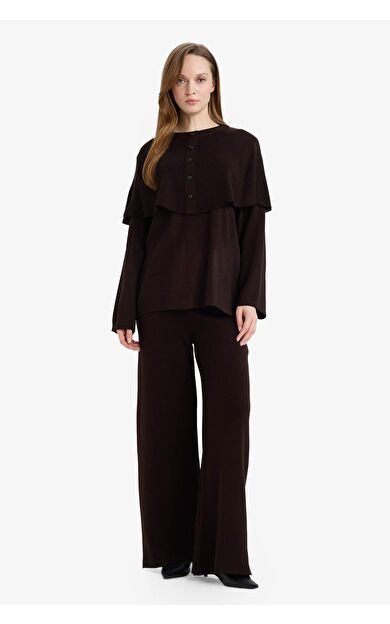 Wide Leg Triko Pantolon