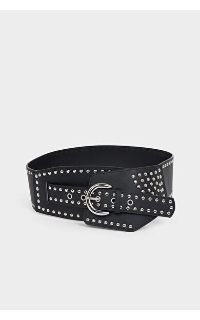 Kadın Hayvan Baskılı Oval Toka Suni Deri Günlük Kemer