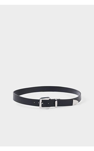 Kadın Dikdörtgen Toka Suni Deri Günlük Kemer