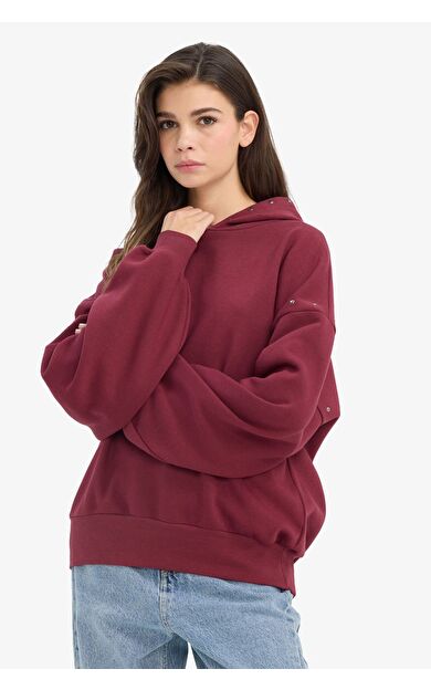 DeFacto Oversize Geniş Kalıp Kapüşonlu Kalın Kumaş Sweatshirt