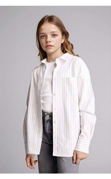 DeFacto Regular Fıt Oxford 2'li Uzun Kollu Gömlek Kız Çocuk