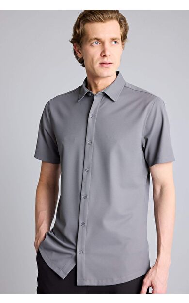 DeFacto Slım Fıt Kısa Kollu Gömlek