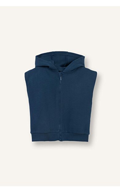 Kapüşonlu Fermuarlı Yelek Erkek Bebek