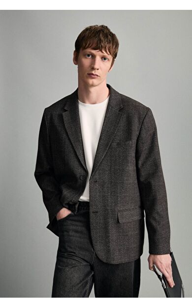 DeFacto Regular Fıt Astarlı Blazer Ceket