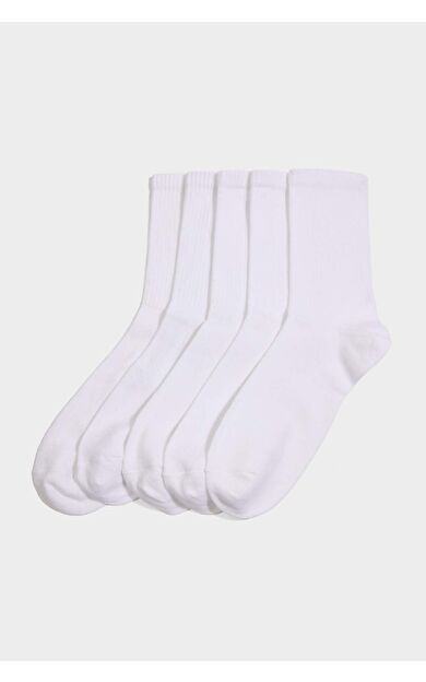 Erkek Rahat Lastikli 5'li Pamuklu Uzun Çorap
