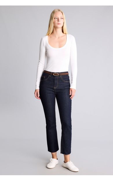 DeFacto Crop Flare Fıt Yüksek Bel Jean Pantolon