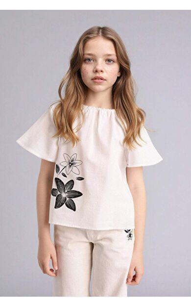 Kısa Kollu Bluz Kız Çocuk