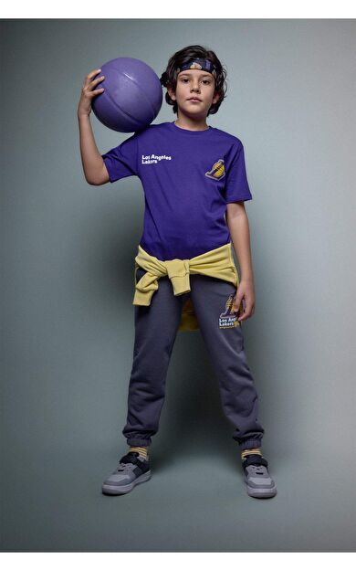 DeFacto NBA Los Angeles Lakers Kalın Kumaş Pantolon Erkek Çocuk