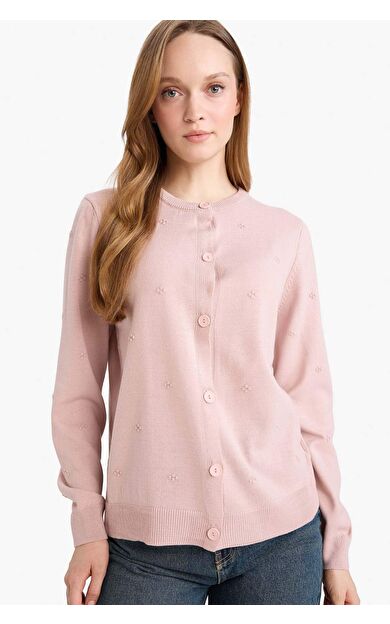 Regular Fit Bisiklet Yaka Triko Hırka