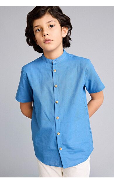 Keten Görünümlü Gömlek Erkek Çocuk