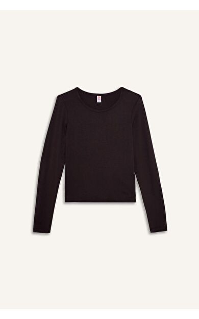 Bisiklet Yaka Uzun Kollu Üst