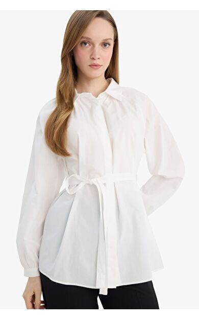 DeFacto Relax Fit Poplin Gömlek Tunik