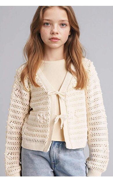 V Yaka Hırka Kız Çocuk