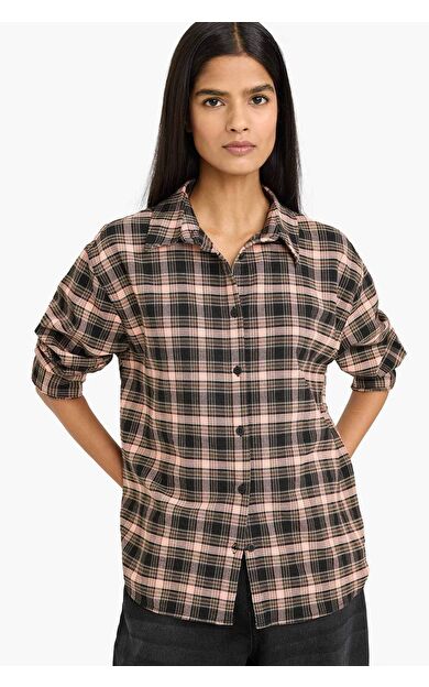 Oversıze Kareli Flanel Gömlek