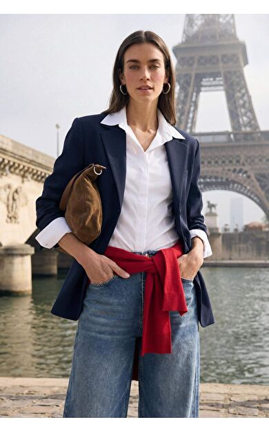 Fıtted Ceket Yaka Blazer Ceket