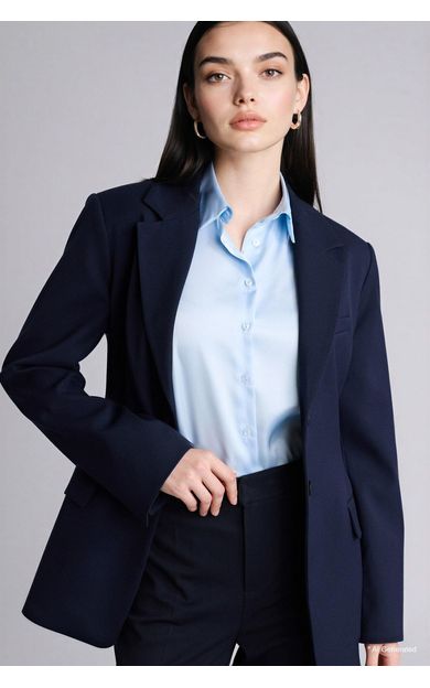 DeFacto Fıtted Ceket Yaka Blazer Ceket